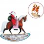 Игрушка Дед Мороз верхом на лошади G.DeBrekht US 51121 