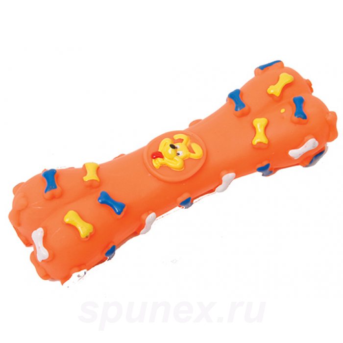 "Косточка с рисунком" резиновая 16см