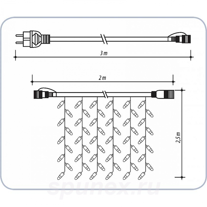 Гирлянда светодиодная Дождь Christmas Light CDR-02-25-400