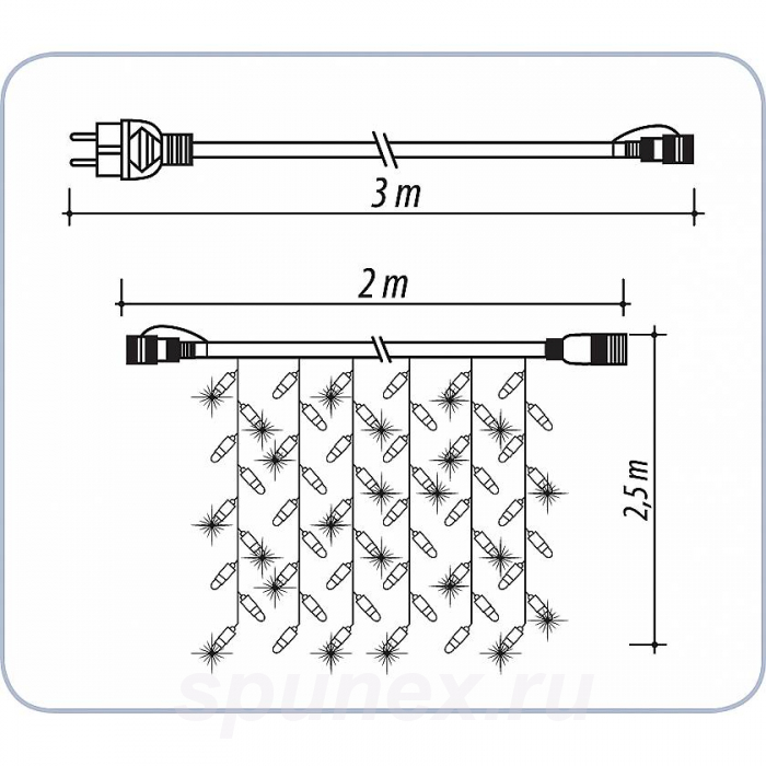 Гирлянда светодиодная Дождь Christmas Light DRS-05-25-400
