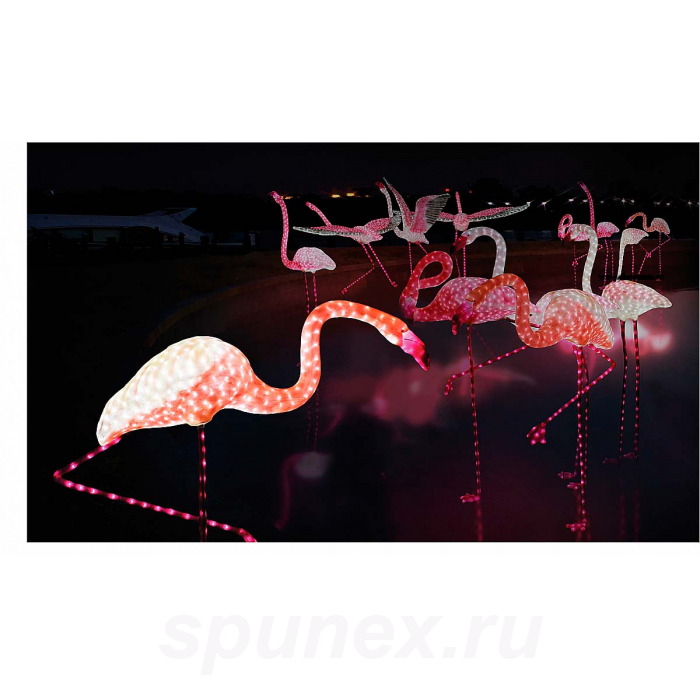 Композиция светодиодная "Фламинго" красный SHG-42-1