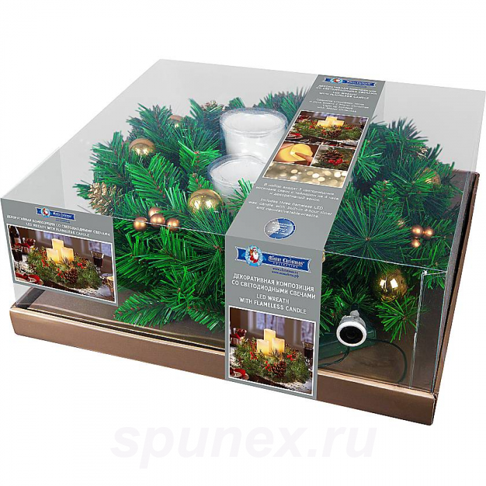 Декоративная композиция со светодиодными свечами Mr.Christmas CHT-3-B