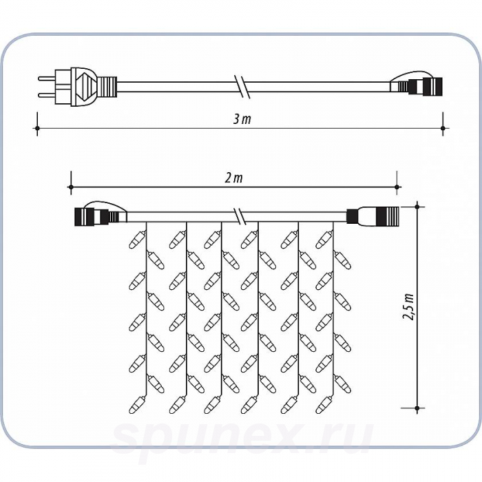 Гирлянда светодиодная Дождь Christmas Light DRS-04-25-400
