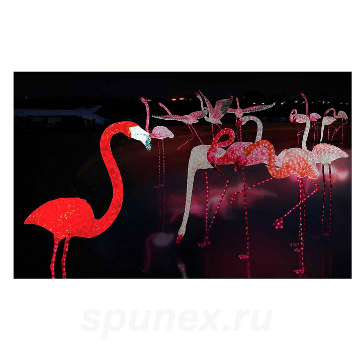 Композиция светодиодная "Фламинго" красный SHG-41-1